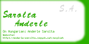 sarolta anderle business card